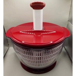 KitchenAid Red and White Salad Spinner
